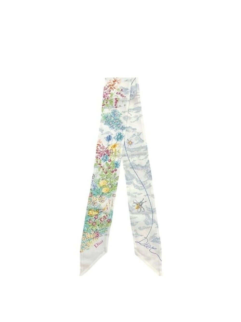 Dior Scarf Mitzah Charming Garden Silk White Multicolor